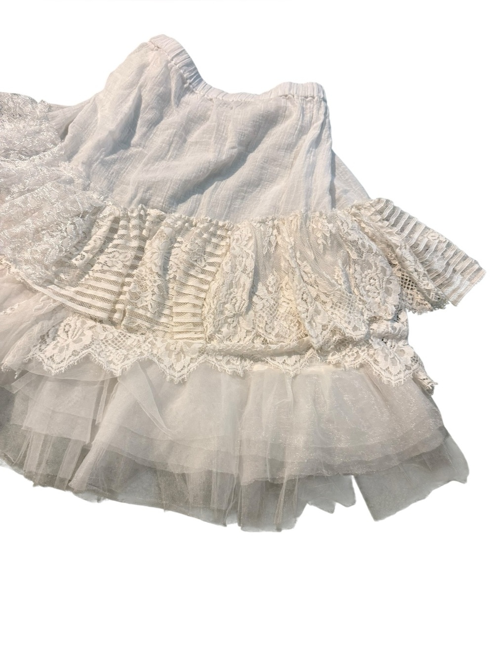 White vintage, cottagecore skirt, X LARGE - Picture 4 of 8